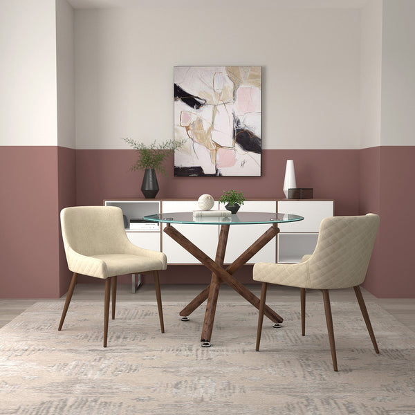 Rocca Round Dining Table, 40" in Walnut