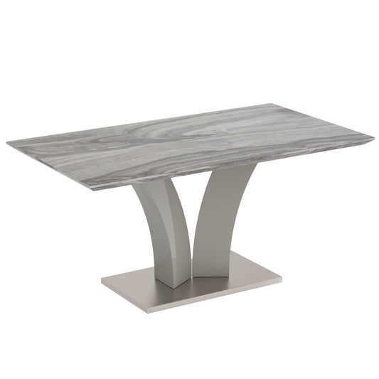 Napoli Rectangular Dining Table, 63" in Light Grey