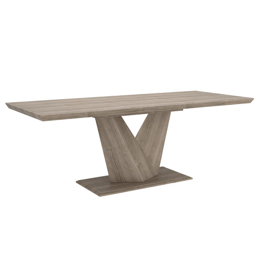 Eclipse Dining Table with Extension, 63"-87" in Washed Oak