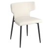 Olis Dining/Lounge Chair, Set of 2 in Beige and Black