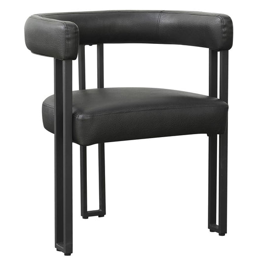 Scarlet Dining Chair, Set of 2, in Black PU