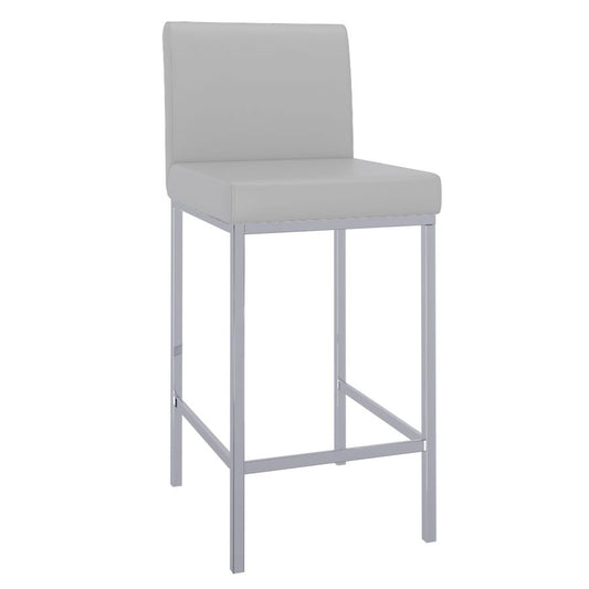 Porto 26" Counter Stool, Set of 2, in Grey and Chrome