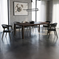 Advik and Bexley 7pc Dining Set in Mocha and Black