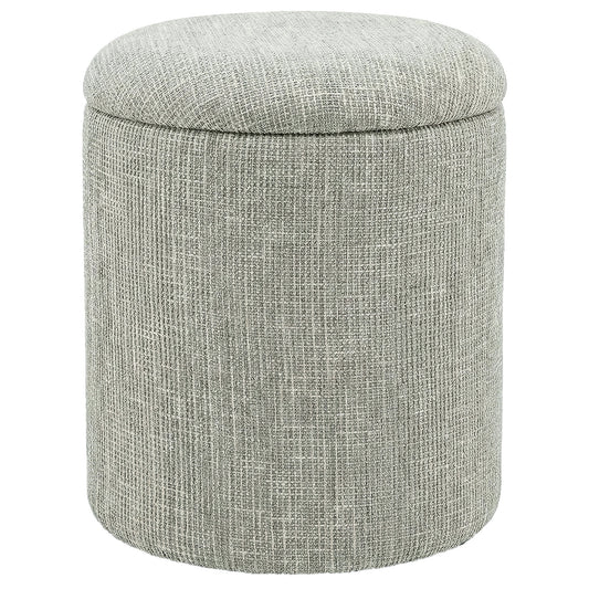 Twyla Round Storage Ottoman in Sage