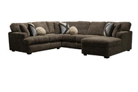 6255 Ultra Plush sectional in brown chenille, right hand facing chaise