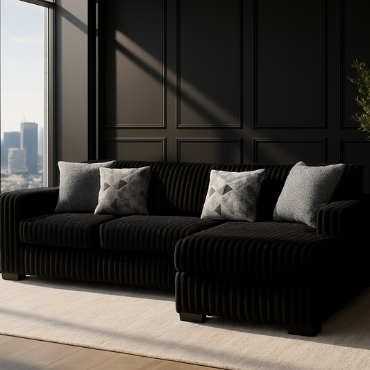 Black Onyx Sectional Right Facing