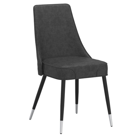 Silvano Dining Chair, Set of 2, in Vintage Grey and Black
