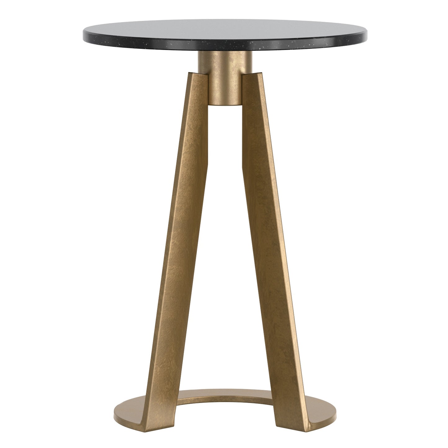 Devas Accent Table In Black Marble And Brass
