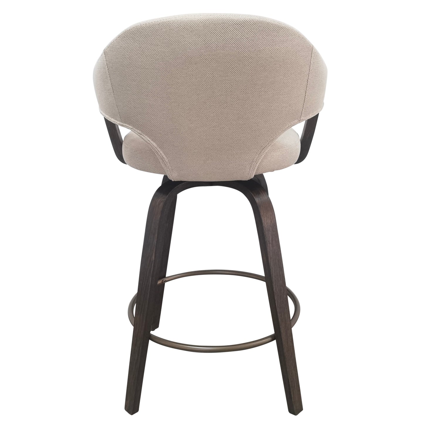 Freya 26" counter stool with swivel, set of 2 in toffee and walnut