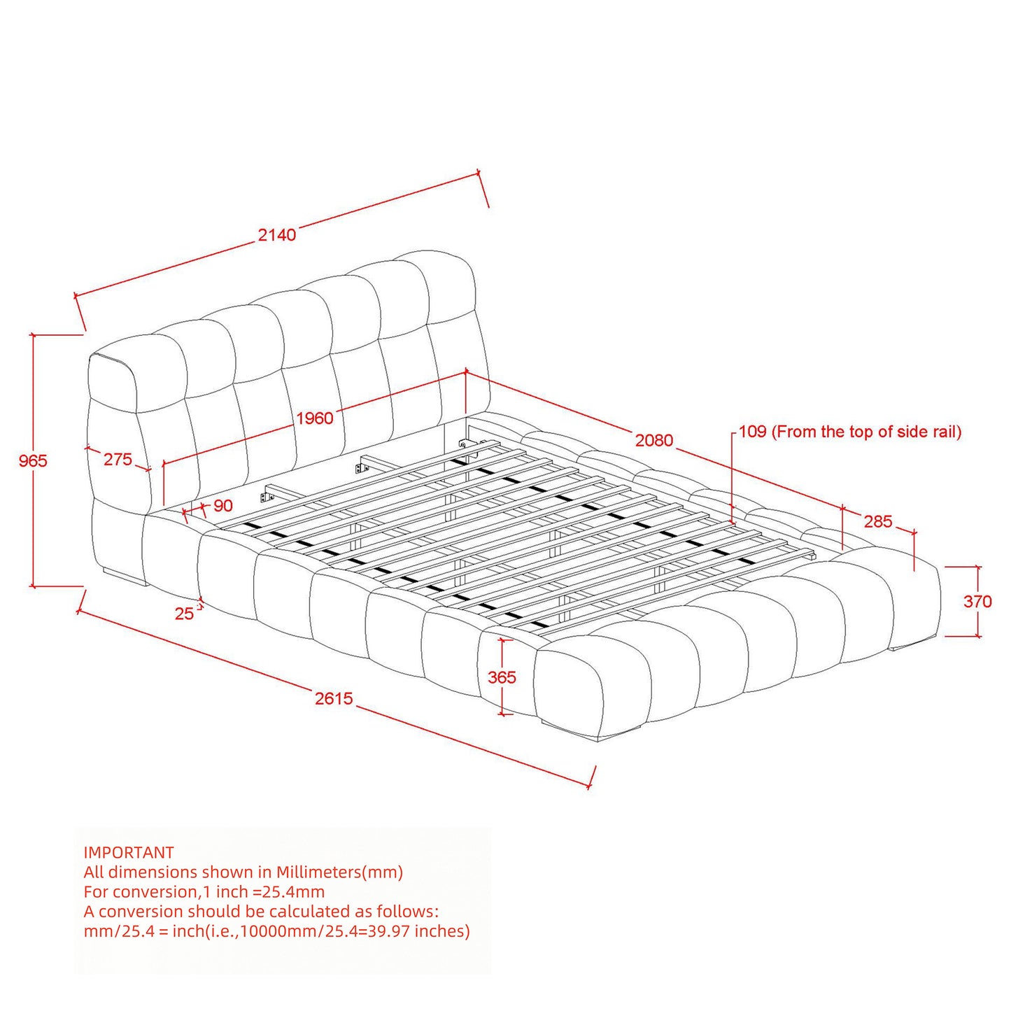 Pasha King Platform Bed