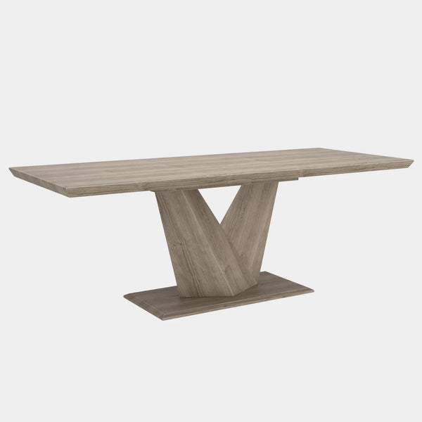 Eclipse Dining Table with Extension, 63"-87" in Washed Oak