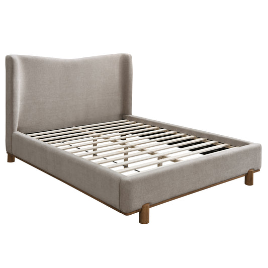 Isadora 60" Queen Platform Bed in Dark Beige