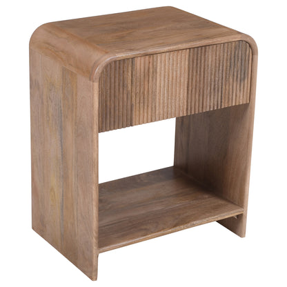 Amoli 1 Drawer Accent Table – Natural – 3