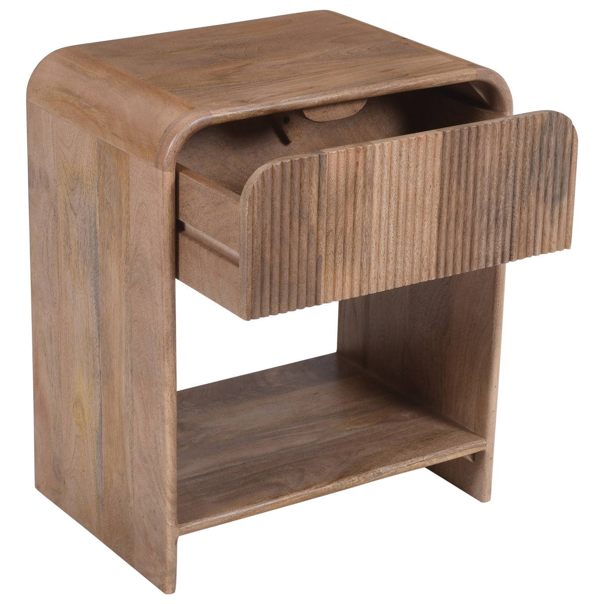 Amoli 1 Drawer Accent Table – Natural – 4