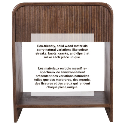 Amoli 1 Drawer Accent Table – Walnut – 8