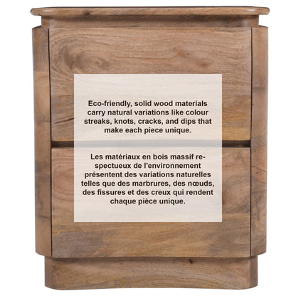 Akhila 2 Drawer Accent Table – Natural – 8