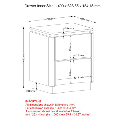 Akhila 2 Drawer Accent Table – Natural – 9