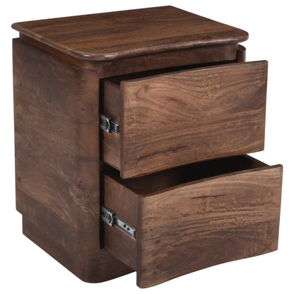 Akhila 2 Drawer Accent Table – Walnut – 4