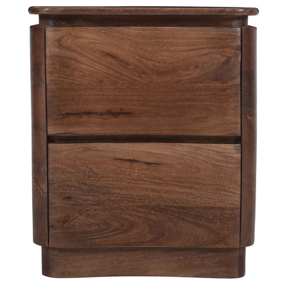Akhila 2 Drawer Accent Table – Walnut – 5