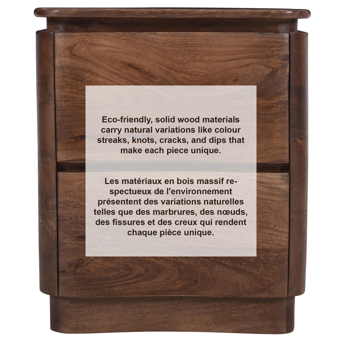 Akhila 2 Drawer Accent Table – Walnut – 8