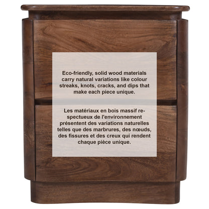 Akhila 2 Drawer Accent Table – Walnut – 8