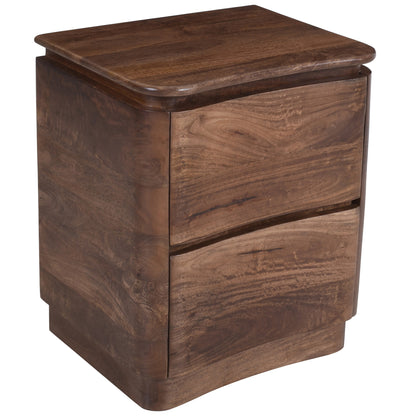 Akhila 2 Drawer Accent Table – Walnut – 1