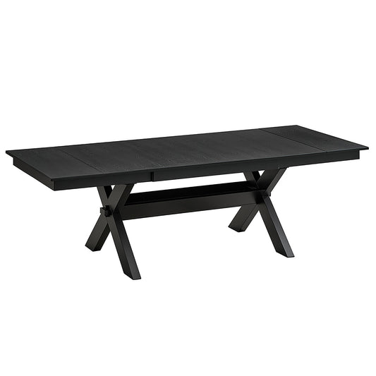 Argyle Dining Table with Extension, 66"-94" in Black