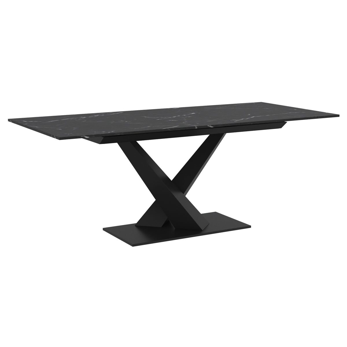 Julius Dining Table with Extension, 63"-79" – Black and Black – 3