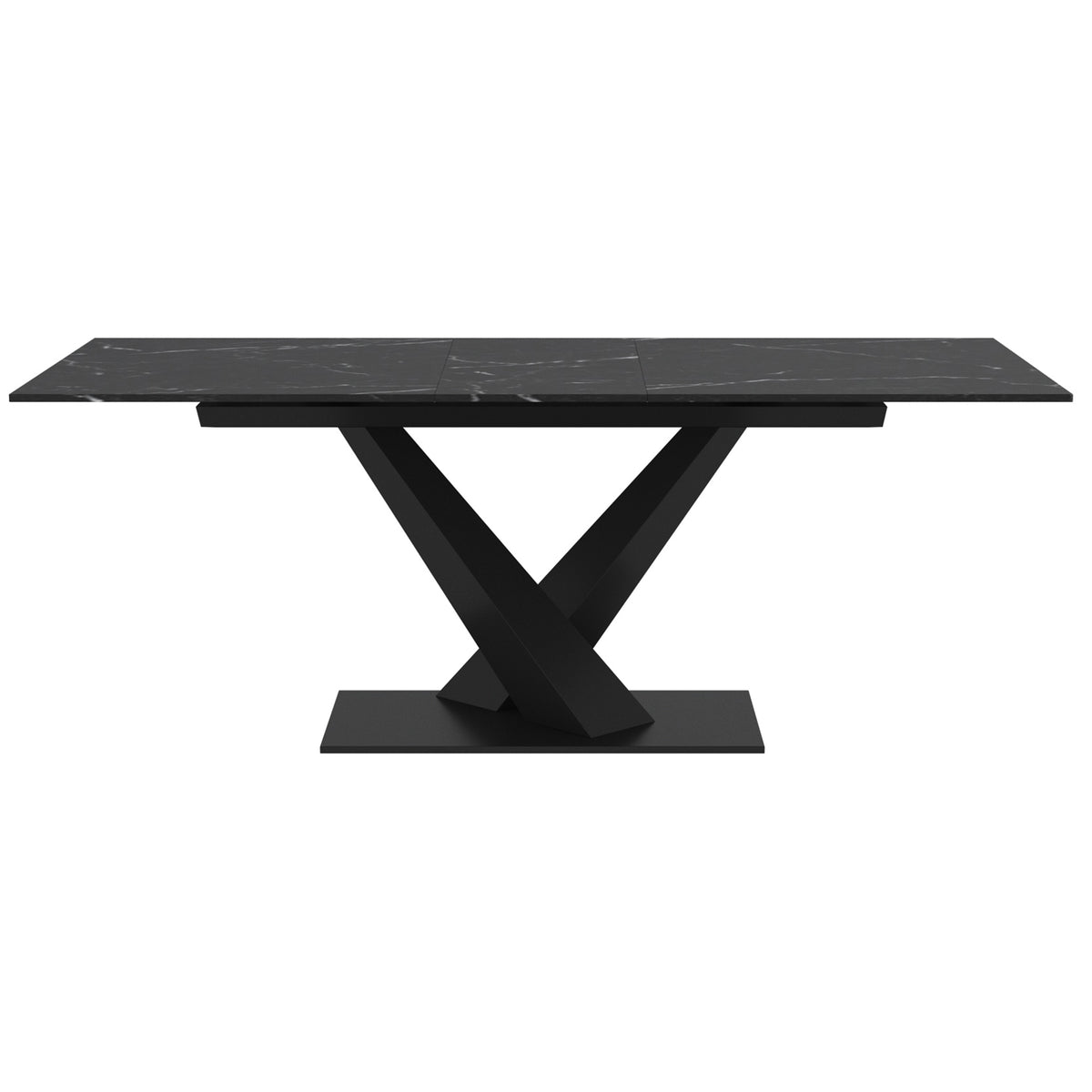 Julius Dining Table with Extension, 63"-79" – Black and Black – 5