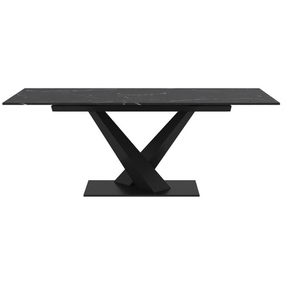 Julius Dining Table with Extension, 63"-79" – Black and Black – 5