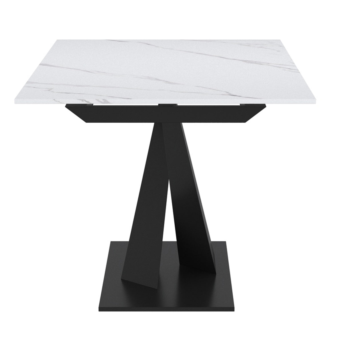 Julius Dining Table with Extension, 63"-79" – White and Black – 4