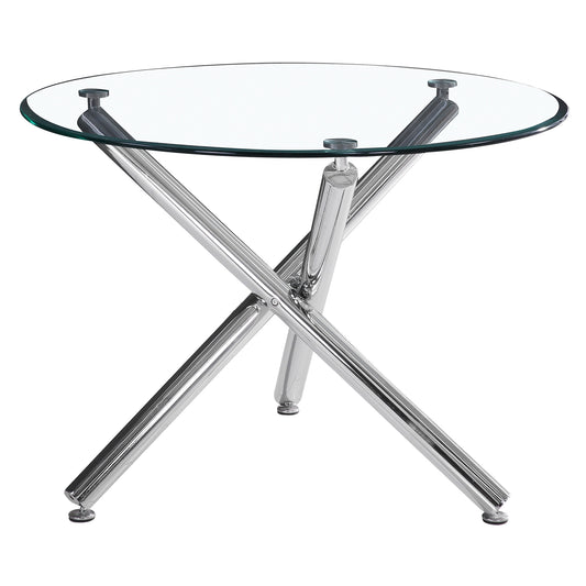 Solara Ii Round Dining Table, 40" in Chrome