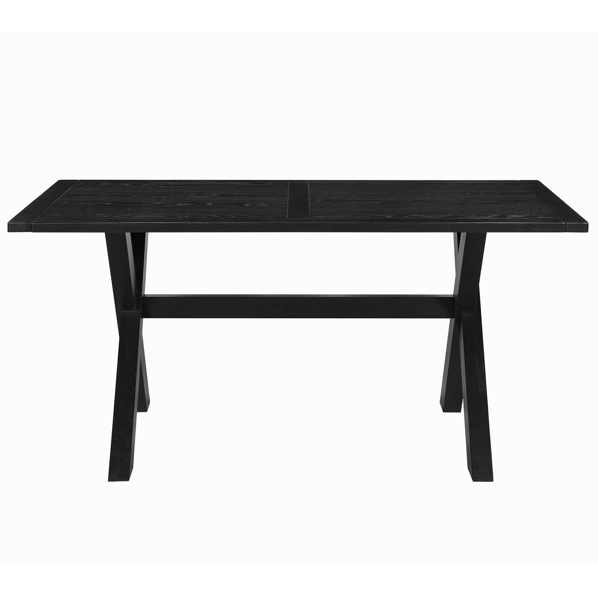 Lance Rectangular Dining Table, 63" – Black – 4