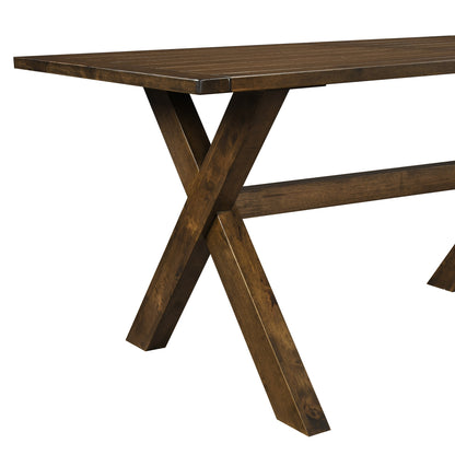 Lance Rectangular Dining Table, 63" – Walnut – 3