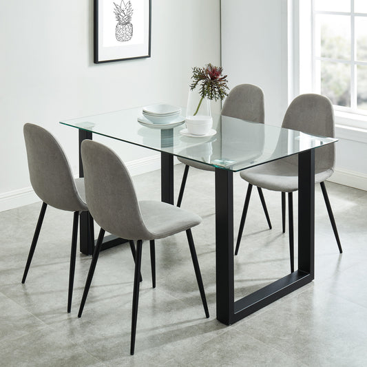 Franco Rectangular Dining Table, 55" in Black