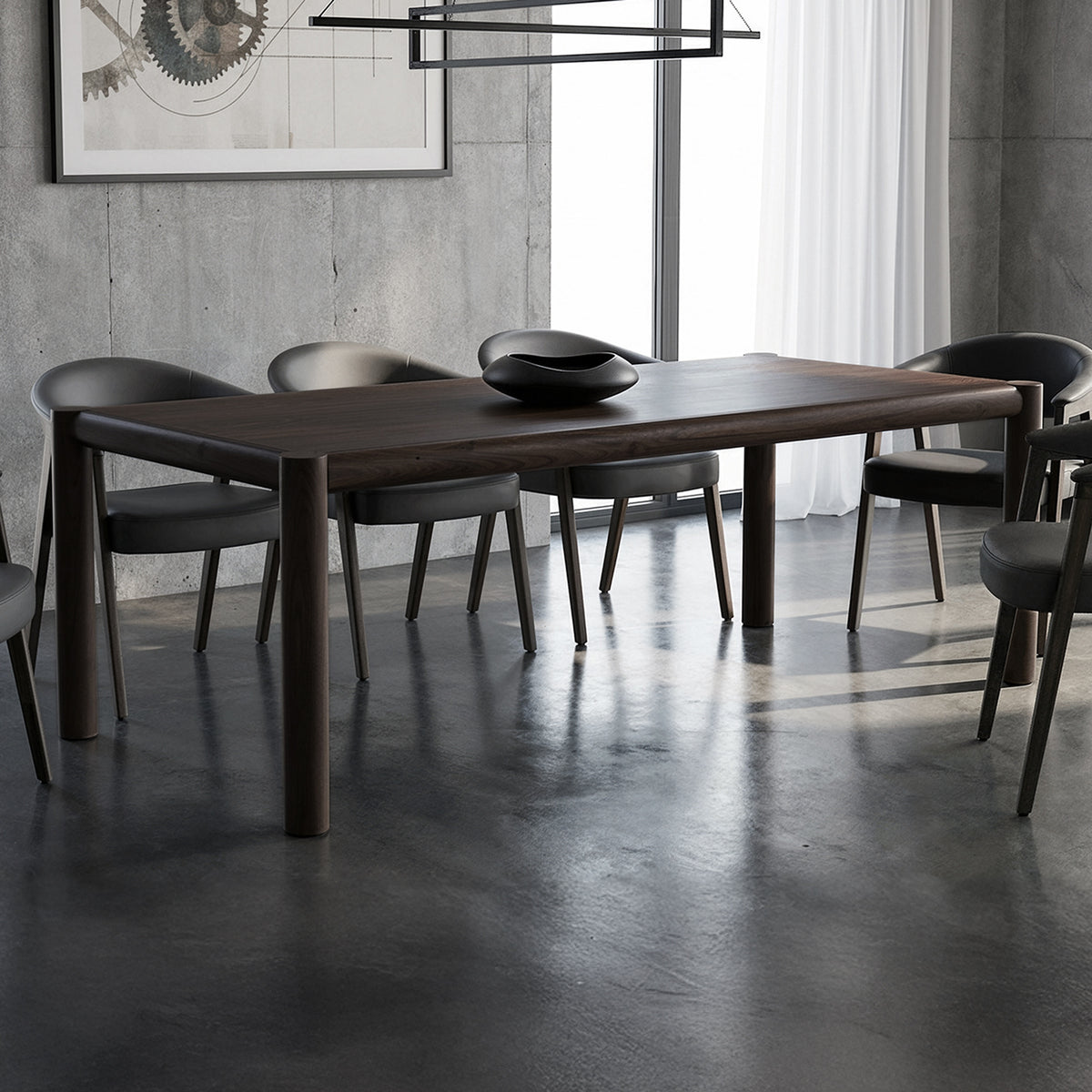 Advik Rectangular Dining Table, 79" – Mocha – 2