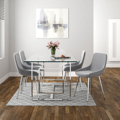 Eros Rectangular Dining Table, 71" – Silver – 2