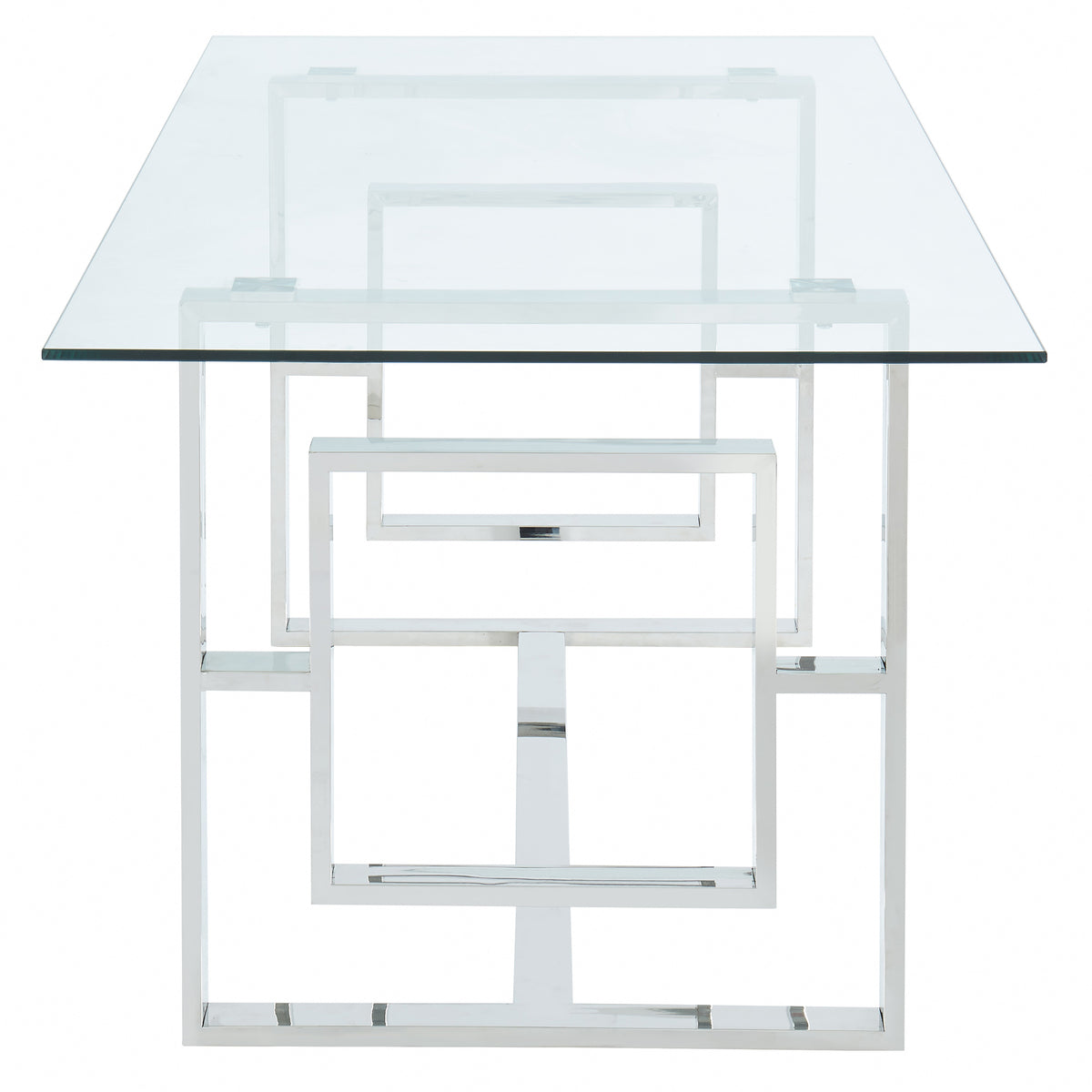 Eros Rectangular Dining Table, 71" – Silver – 4
