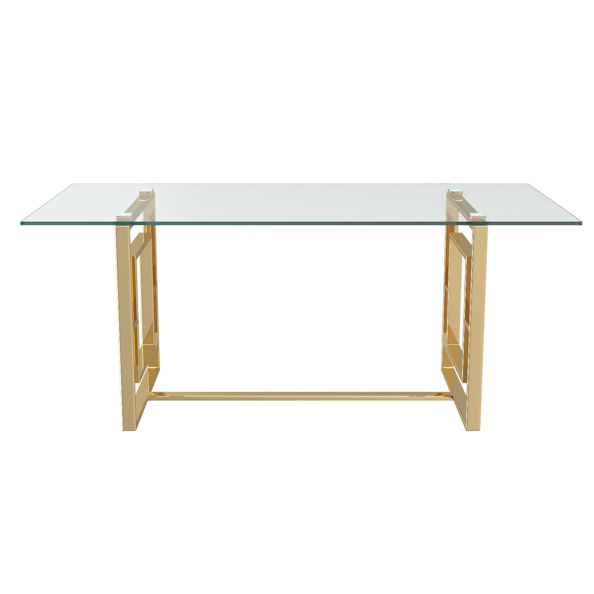 Eros Rectangular Dining Table, 71" – Gold – 3