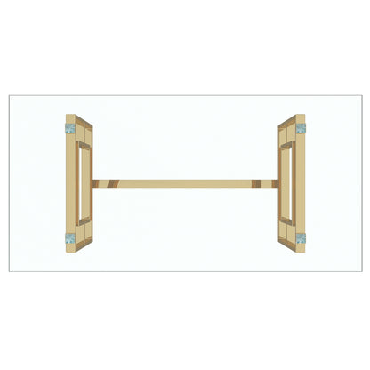 Eros Rectangular Dining Table, 71" – Gold – 5