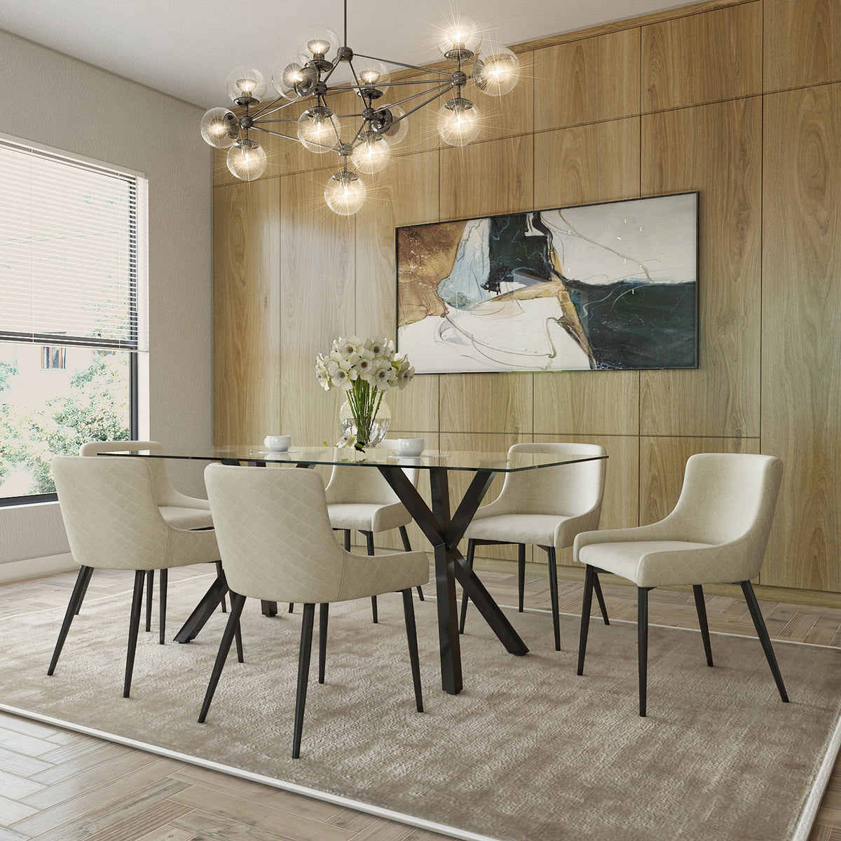 Stark Rectangular Dining Table, 71" – Black – 7
