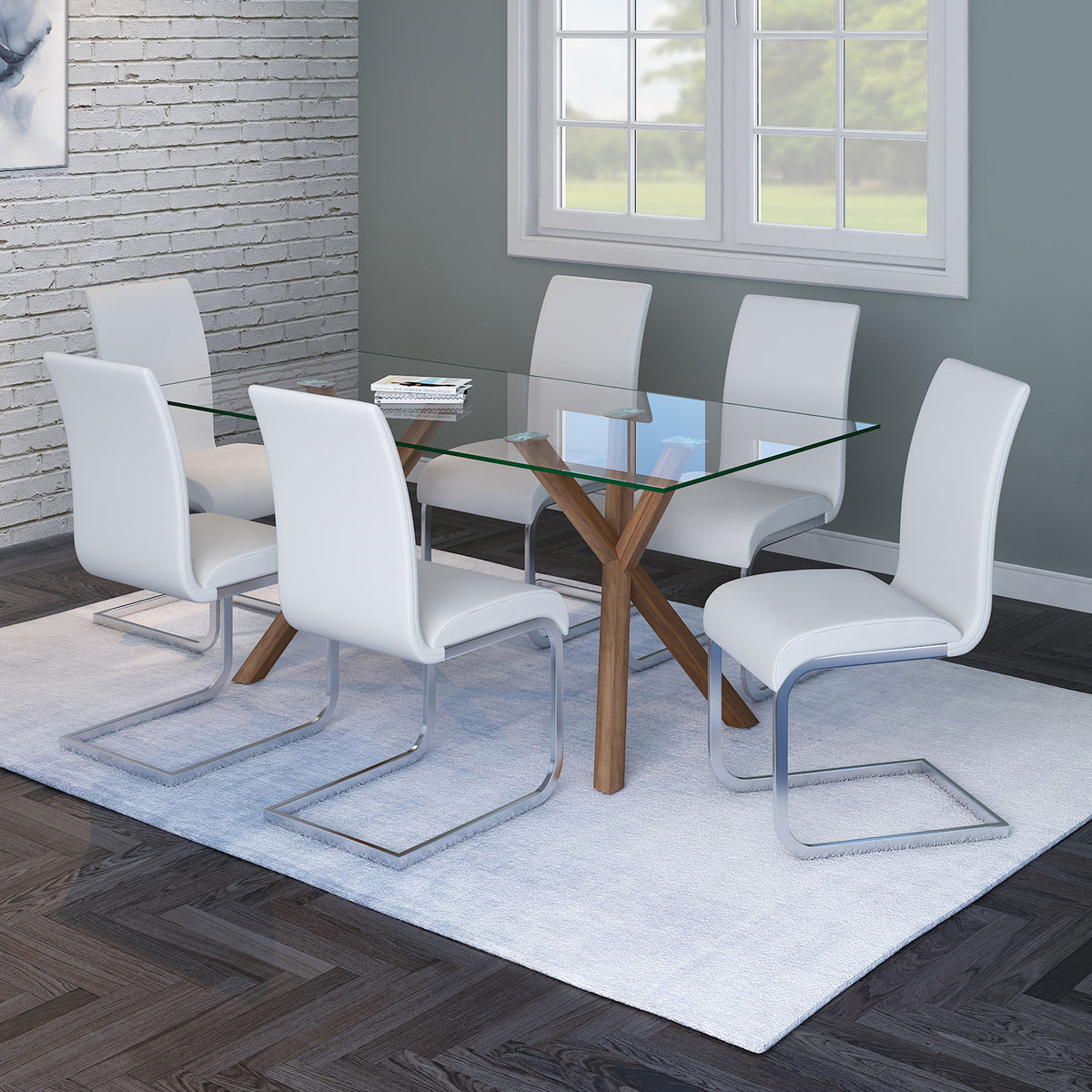 Stark Rectangular Dining Table, 71" – Walnut – 2