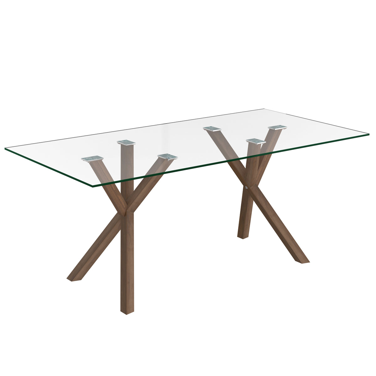 Stark Rectangular Dining Table, 71" – Walnut – 1