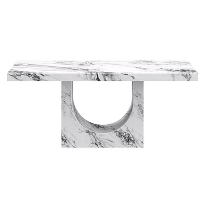 Aurelia Rectangular Dining Table, 71" – Bulgari White – 5