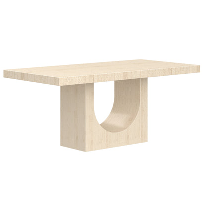 Aurelia Rectangular Dining Table, 71" – Travertine – 1