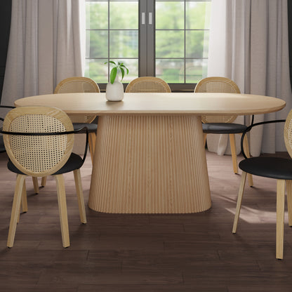 Tovas Oval Dining Table, 79" in Natural