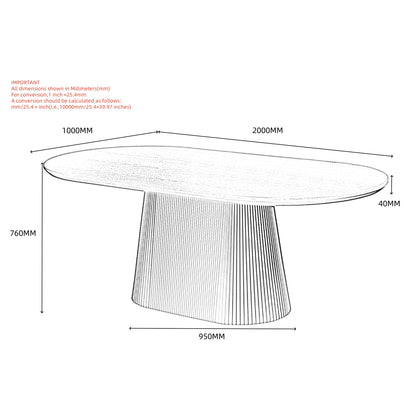 Tovas Oval Dining Table, 79" in Natural