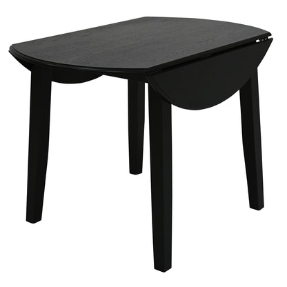 Conrad Round Drop-Leaf Dining Table, 42" – Black – 3