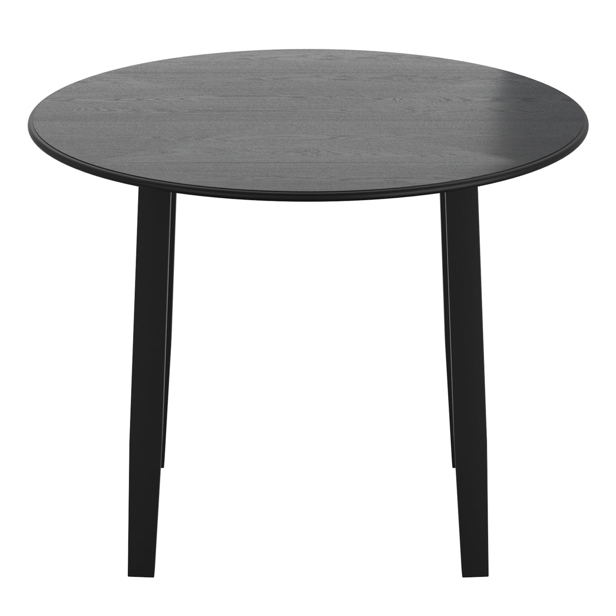 Conrad Round Drop-Leaf Dining Table, 42" – Black – 4