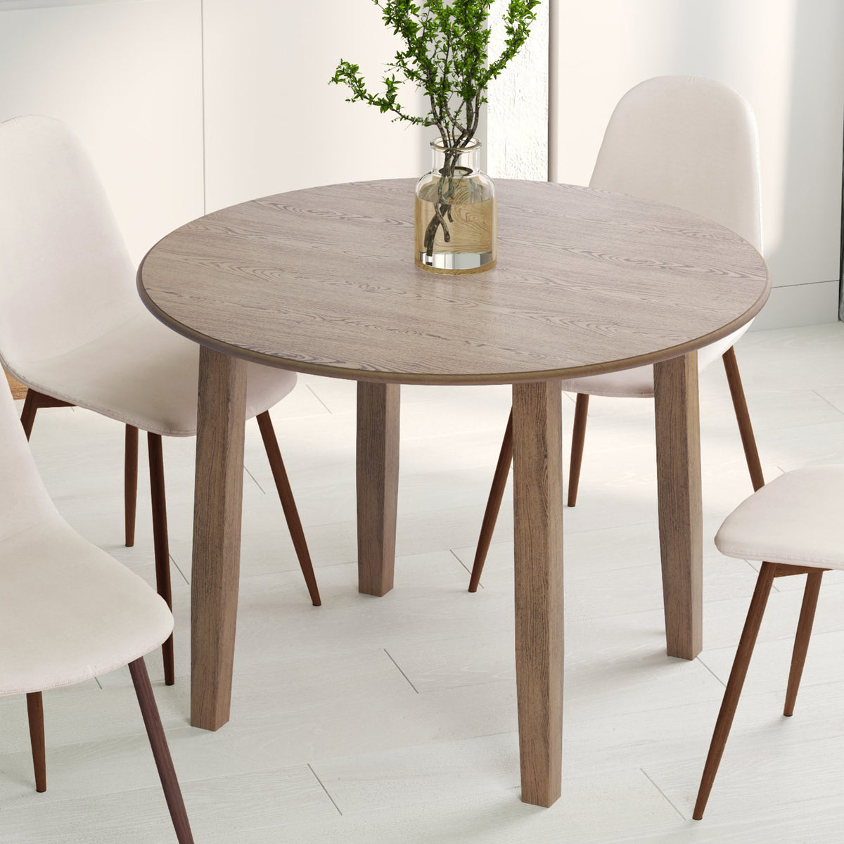 Conrad Round Drop-Leaf Dining Table, 42" – Walnut – 2